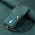 thumbnail image 2 of Nalacover for iPhone 7 Plus/8 Plus, Slim Case Wallet with Credit Card Holder, Back Flip Premium Leather Magnetic Clasp Kickstand Wirst Hand Strap Shockproof Cover For iPhone 7 Plus/8 Plus, Green, 2 of 7