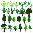 thumbnail image 4 of Coxeer Cake Topper Set Felt Plant Cute Cake Pick Cupcake Decoration Stick for Birthday, 4 of 10