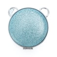 thumbnail image 1 of Unique Bargains 1 Pc Espejo de Maquillaje Estilo Osos para Mujeres para Viajes Vacaciones Azul Lago Espejo de Aluminio Cuero PU, 1 of 1