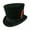 Black, variant on Victorian Wool Felt Top Hat - 6.875 - Black