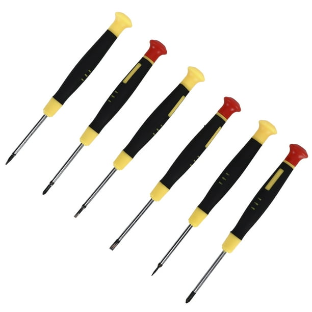 Small Screwdriver Set Flat Head Screwdrivers 6pcs Rustproof Light Weight High Hardness For Micro Tiny Screws