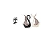 thumbnail image 1 of Dispensador de pañuelos de papel con forma de de pata y figura de cisne. Elegante organizador con estatuas de cisnes de cerámica, ideal para la, 1 of 8