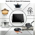 thumbnail image 4 of Hot Plate Electric Single Burner 1500W Portable Burner for Cooking with Adjustable Temperature & Stay Cool Handles, Non-Slip Rubber Feet, Stainless Steel Easy to Clean, Compatible for All Cookwares, 4 of 6