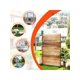 thumbnail image 4 of 72-pulgada high x 47-pulgada de anchura metal privacy screen: freestanding decorative fence para patio, lawn, garden, deck, balcony, y outdoor divider con stand, 4 of 7