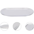 thumbnail image 3 of Nordic Style Oval Jewelry Storage Serving Tray Platter Stainless Steel Snack Tray Metal Storage Home Organizer(Small,Silver), 3 of 10