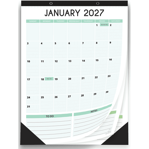 StriveZen Magnetic Refrigerator Calendar, 24-Month Monthly Paper Pad, 12 x 16 in, Vertical Layout, Includes Space for Notes and To-Do Lists, January 2027–December 2028