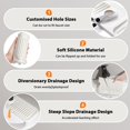 thumbnail image 4 of ZheElen Prevent Drips And Mess Durable Faucet Handle Drip Catcher Tray Multifunctional Silicone Faucet Mat Beige, 4 of 6