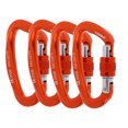 thumbnail image 1 of Paquete de 4 Mosquetones de Bloqueo de Tornillo Sunnimix 25KN para Hamaca Perro Escalada en Roca, 1 of 6