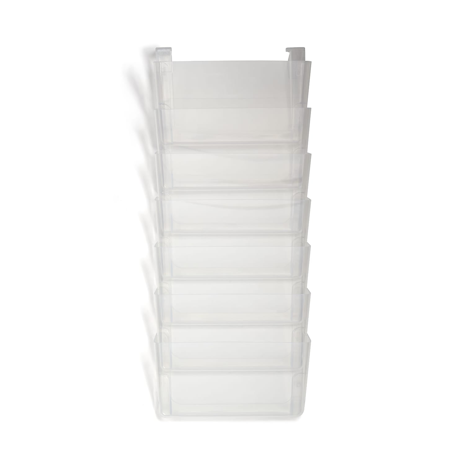 1InTheOffice Wall File Holder, Wall Mount Clear Plastic File Holder, 3