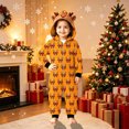 thumbnail image 3 of XUNKUSGA Christmas Pajamas for Family Classic Print Hooded Fleece Zip Up Jumpsuit Pjs Soft Skin Friendly Long Sleeve Family Matching Christmas Onesie Pajamas Holiday Loungewear,Size 3-6 M, 3 of 8