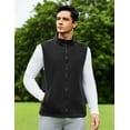 thumbnail image 3 of COOFANDY Men's Polar Fleece Vest Lightweight Sleeveless Zip Up Jacket Casual Outerwear Outdoor Golf Vests, 3 of 11
