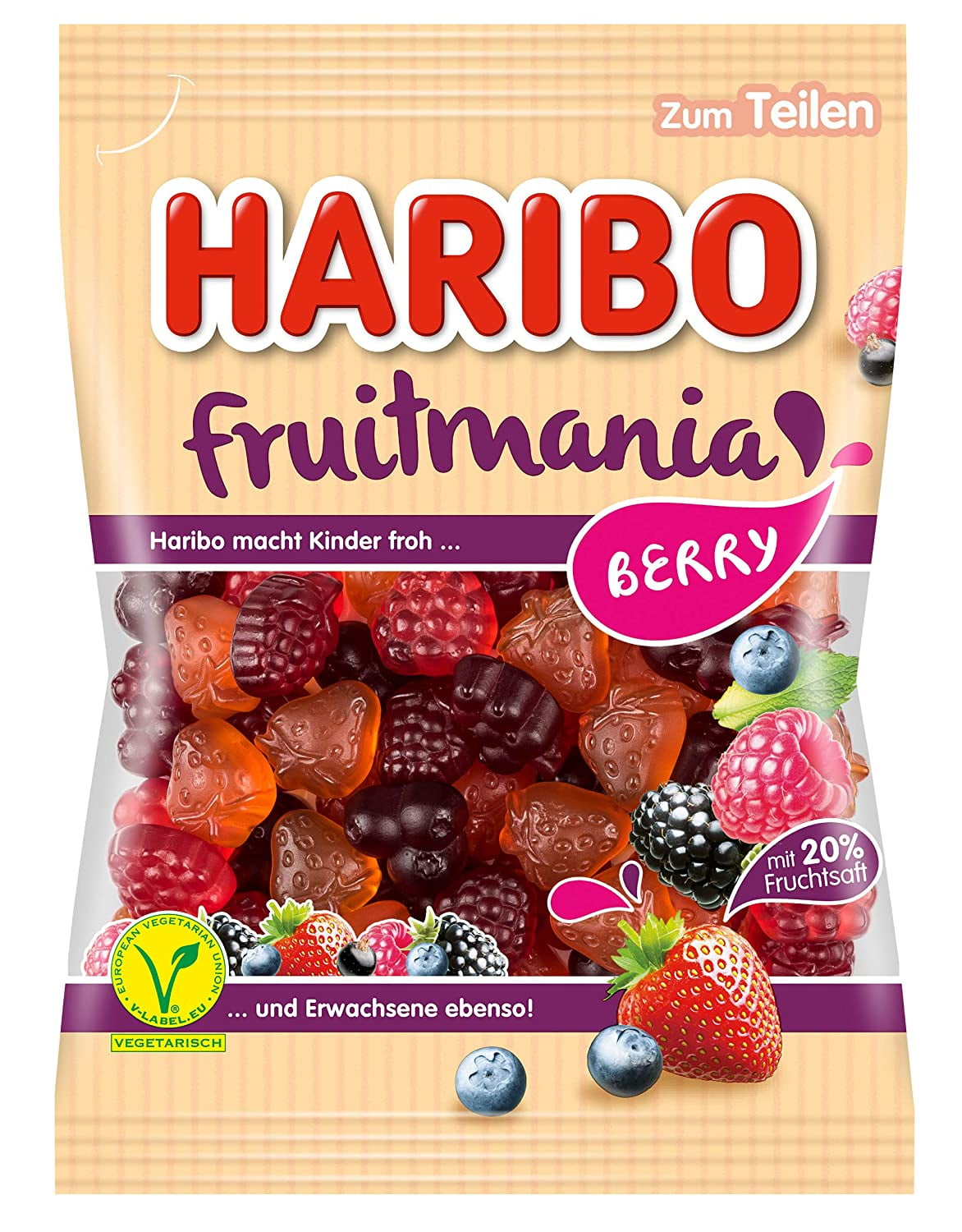 Haribo Fruitmania Berry, 175g (Pack of 6)