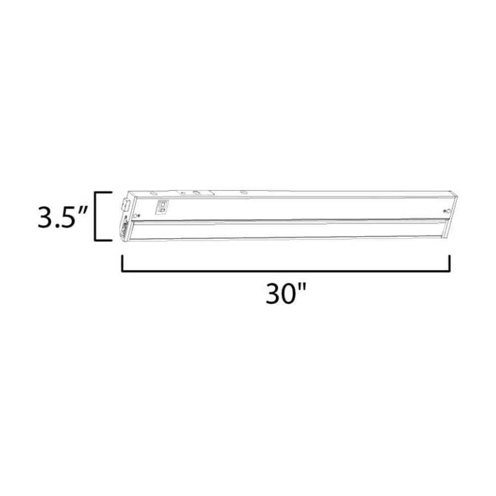 Maxim Lighting 89866WT 30 in. CounterMax 5K 2700-5000K LED Under Cabinet Light, White