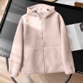 thumbnail image 2 of Veste pour Femmes, Veste en Molleton Décontractée à Manches Longues avec Capuchon et Fermeture Éclair, Veste en Molleton pour Femmes, 2 of 9