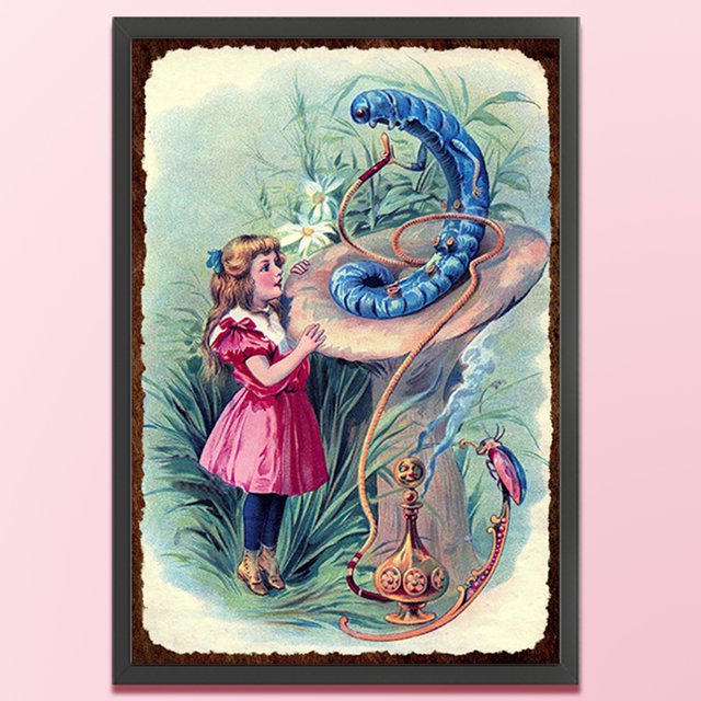 Cuadros Decorativos Bordado completo Hilo de algodón ecológico 11CT Impreso Alice Cross Stitch Kit (ACC-964) Wdftyju embutido en tela