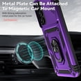 thumbnail image 3 of for Samsung Galaxy A15 5G Case with Slide Camera Cover HD Screen Protector [ Grade 16ft. Drop Tested]  Ring Holder Kickstand Protective Phone Case for Galaxy A15 5G 2024, Purple, 3 of 19