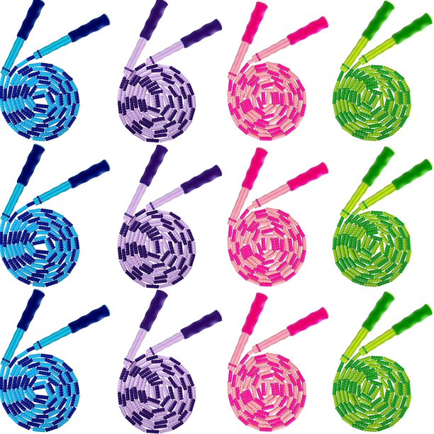 4 Bright Colors: the package comes with a total of 12 adjustable jump ...