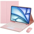 thumbnail image 1 of Funda con teclado táctil para iPad Air de 11 pulgadas M3 (2025) / M2 (2024), iPad Air 5ta (2022) / Air 4ta generación (2020) de 10,9 pulgadas, con mouse - Teclado Bluetooth táctil magnéticamente, 1 of 8
