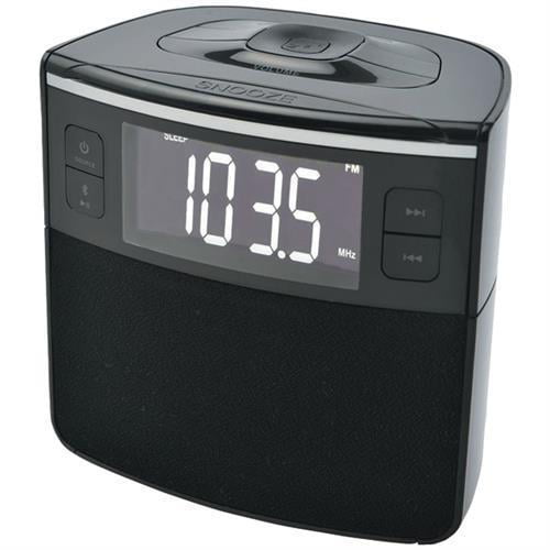Sylvania Digital Clock Radio with Bluetooth Speaker, Auto-Set Dual Alarm  Clock and USB Charging, SCR1986BT, Black