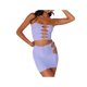 thumbnail image 1 of VISgogo Conjunto de Traje Femenino de 2 Piezas, Chaleco Corto Ahuecado Sin Tirantes de Color Sólido + Paquete de Falda de Cadera para Verano, S/M/L/XL VISgogo  moda, 1 of 9