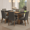 thumbnail image 2 of Comedor con Mesa y 6 Sillas Simone Madesa Marrón/Negro/Silver, 2 of 7