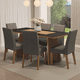 thumbnail image 2 of Comedor con Mesa y 6 Sillas Simone Madesa Marrón/Negro/Silver, 2 of 7
