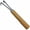 B, variant on Slccxzc 1 Prong Stainless Steel Bonsai Root Rake with Wood Handle Garden Soil Tool