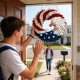 thumbnail image 4 of 250th Anniversary Flag Wreath, Brave Wings Wreath, Eagle Wreaths for Front Door, Decoration Red White Blue Style Fabric Design for Porch, Wall, Memorial Day Indoor Outdoor Decor, 4 of 7