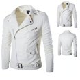 thumbnail image 2 of 2023 Spring Autumn Plush New Leisure Fashion Men Leather Coat Slimming Coat Motorcycle Men Wear, 2 of 4