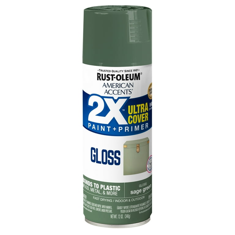 Rust-Oleum 2x Ultra Cover 6-Pack Gloss Sage Green Spray Paint and Primer in One (NET Wt. 12-oz) | 376180SOS