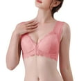 thumbnail image 4 of GILIGEGE Front Closure Bras for Older Women Front Snap Closure Padded Bra for Older Senior Women, No Underwire Full Coverage Comfortable Bra Everyday Seamless Bras Elastic Up Comfort Bra Wirefree Lac, 4 of 7