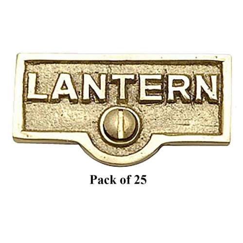 25 Switch Plate Tags LANTERN Name Signs Labels Lacquered Brass | Renovator's Supply