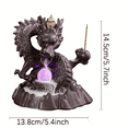 thumbnail image 7 of Ceramic Dragon Incense Falls Backflow Incense Burner Waterfall Incense Censer Incense Stick Holder with Lucky Led Crystal Ball (AC22 Only Burner), 7 of 7