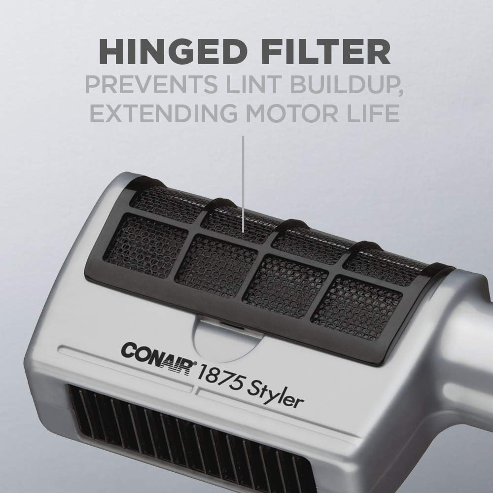 Conair 1875W 3-in-1 Ionic One-Step Style and Dry Hair Dryer, Includes 3 Attachments