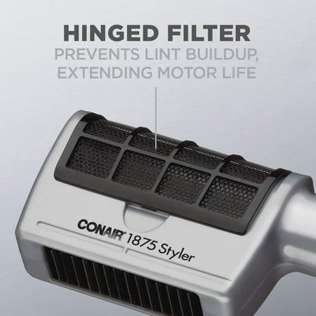 Conair 1875W 3-in-1 Ionic One-Step Style and Dry Hair Dryer, Includes 3 Attachments