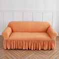 thumbnail image 1 of Nvzi Funda de sofá elástica para sala de estar, fácil de instalar, lavable, protector de sofá con falda, 1 pieza (naranja, 2 asientos), 1 of 4