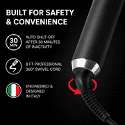 GAMMA+ Ceramic & Tourmaline Hot Brush Hair Straightening Styler with Cool Touch Technology, Anti-Frizz, Fast Styling, Cool Touch Bristles, Auto Shut-Off, Professional Salon Hair Tool