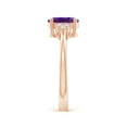 thumbnail image 3 of ANGARA Natural 1.15 Ct. Amethyst with Diamond Classic Ring in 14K Rose Gold for Women (Ring Size: 12), 3 of 9