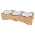 thumbnail image 1 of Alimentador para mascotas Soporte de bambú perfecto para gatos y Yuyangstore Cuenco de mascotas elevado para el stand de madera, 1 of 8
