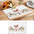 thumbnail image 6 of Rustic Flowers Butterfly Placemats Set of 4 Spring Botanical Floral Place Mats Indoor Wipeable Table Mats Washable Cloth Dining Table Placemats for Kitchen Holiday Party Home Decor 13x19 Inch, 6 of 9