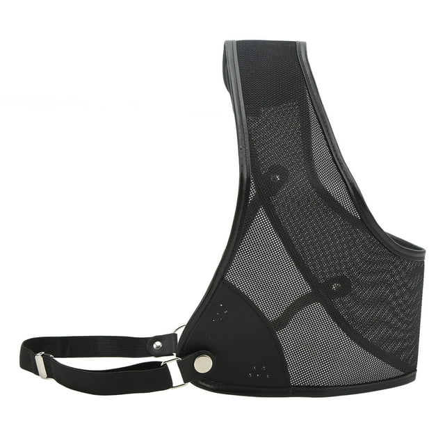Archery Chest Guard Black PET And Cowhide Hunting Chest Protector for Shooting Recurve Bow L