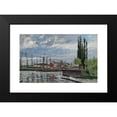 thumbnail image 2 of Camille Pissarro 18x13 Black Modern Framed Museum Art Print Titled - The Lock at Pontoise (1872), 2 of 5