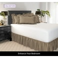 thumbnail image 2 of Ruffled Bed Skirt (Queen, Camel) 14 inch Drop Dust Ruffle with Platform, Poly/Cotton Fabric, Available in All Bed Sizes and 14 Colors - Blissford, 2 of 6