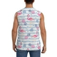 thumbnail image 4 of JUNZAN Flamingo and Pineapple Men's Sleeveless T Shirts,Sleeveless Muscle Shirts,Sizes S-3XL, 4 of 8