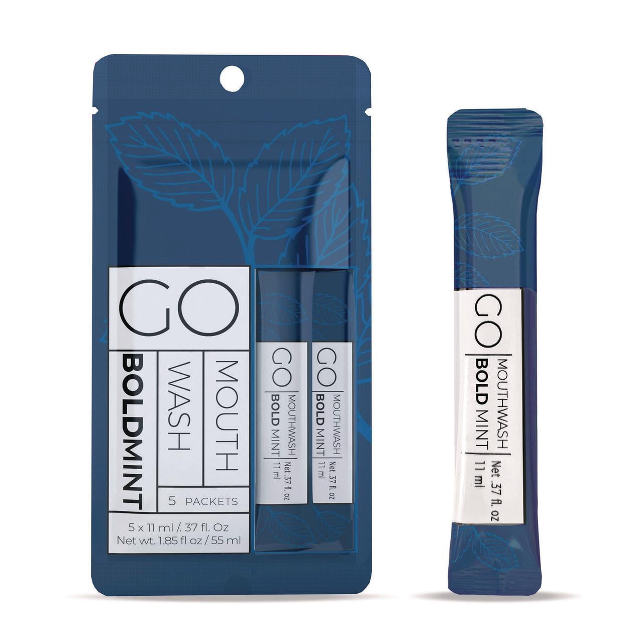 0.37 oz Individual Mouthwash Packets - Bold Mint Flavor (12/Box)