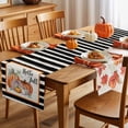 thumbnail image 5 of Burlap Table Runner 36 Inches Long,Thanksgiving Fall Pumpkin Black Stripes Non-Slip Kitchen Table Runners for Dining Room Everyday Use Party Table Decorations Autumn Farm Harvest, 5 of 9