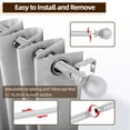 thumbnail image 4 of Adjustable Curtain Rod for Windows 144"-168",1" Round Ball Finial Single Curtain Rod,Easy to Install,Sliver, 4 of 10