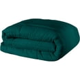 thumbnail image 4 of 1 Piece Luxury Long Box Pattern Comforter By D.N.G. BEDDINGS Premium Super Soft, All Season, 800 Thread Count, 100% Egyptian Cotton, Oversized Super King Size Teal Color, 4 of 5