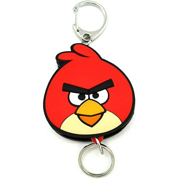 Red Angry Bird Zipper Pull Keychain - Angry Birds Keychain