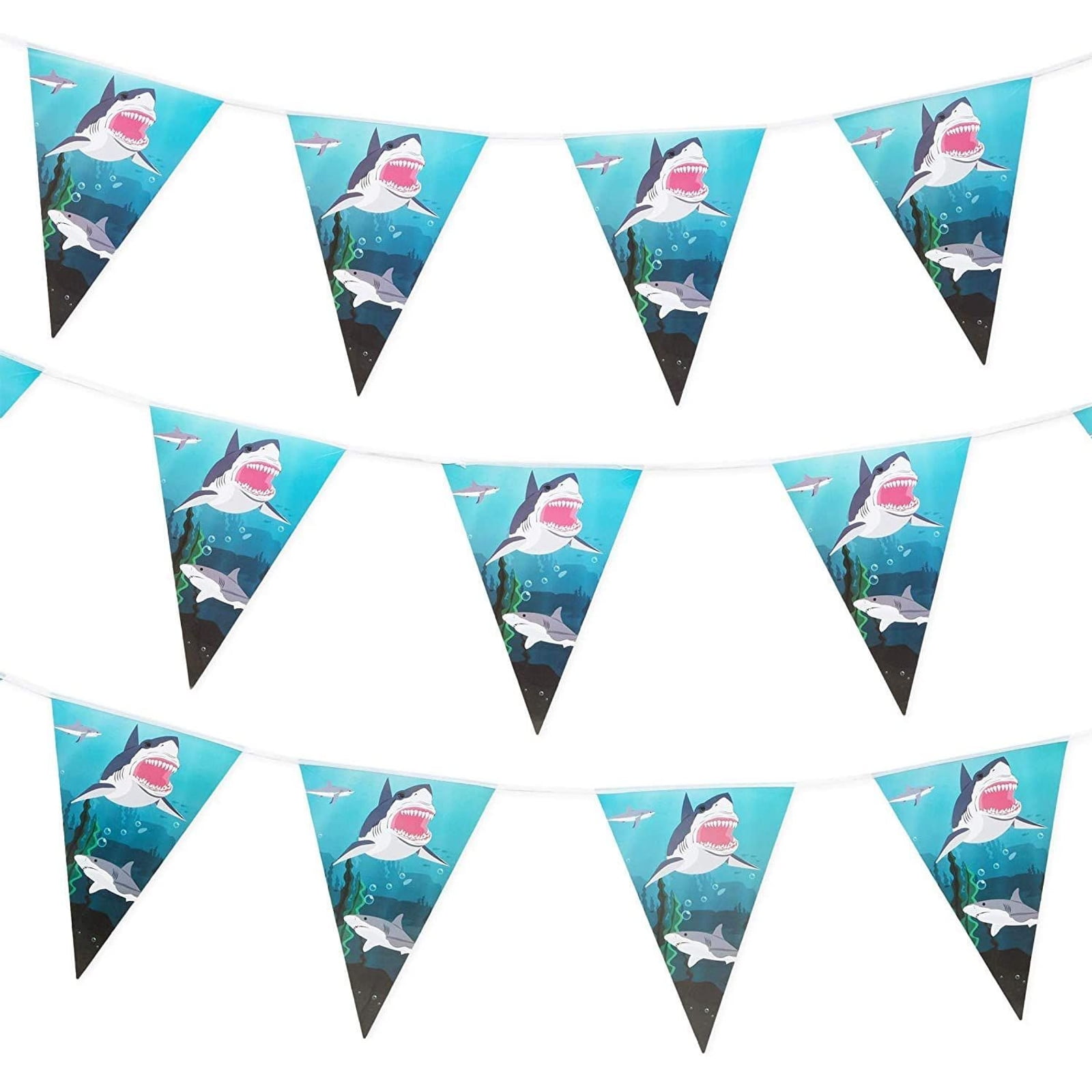11ft 3 Pack Under The Sea Shark Ocean Sea Theme Party Banner Garland Decorations For Kids Boys Birthday Party Supplies Favors With 12 Flags Each Walmart Com 11ft 3 Pack Under The Sea Shark Ocean Sea Theme Party Banner Garland Decorations For Kids Boys Birthday Party Supplies Favors With 12 Flags Each Walmart Com